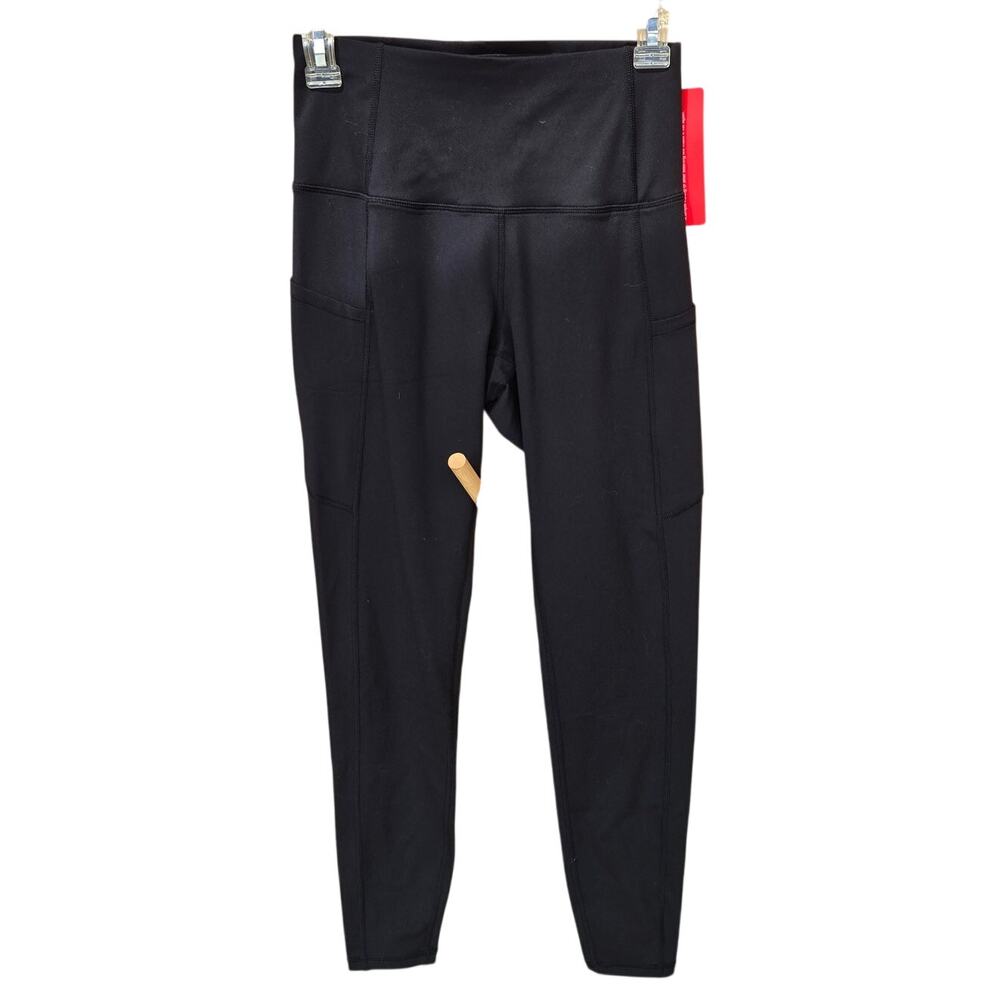 The Gym People Small Black Leggings with Side Pockets [03592]